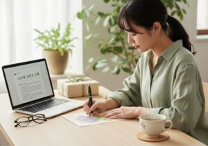 お中元のお礼状の書き方に迷っている女性